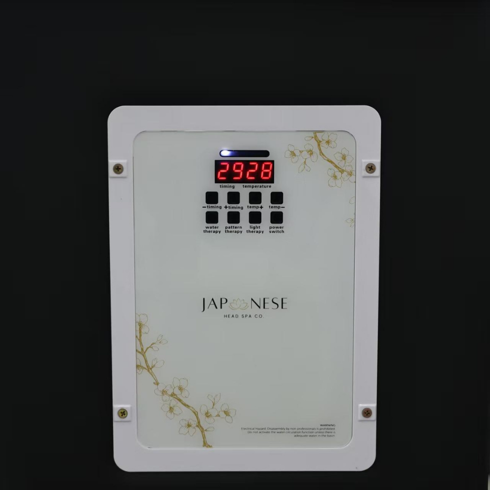 Unidade Híbrida retangular Preta para Japanese Head Spa com Encanamento (inclui Vaporizador, Exaustor e Aquecedor de Agua)