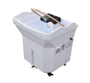 Unidade de Tanque Portátil Branco de 60 L Sem Encanamento (inclui vaporizador, exaustor e 2 aquecedores de água)